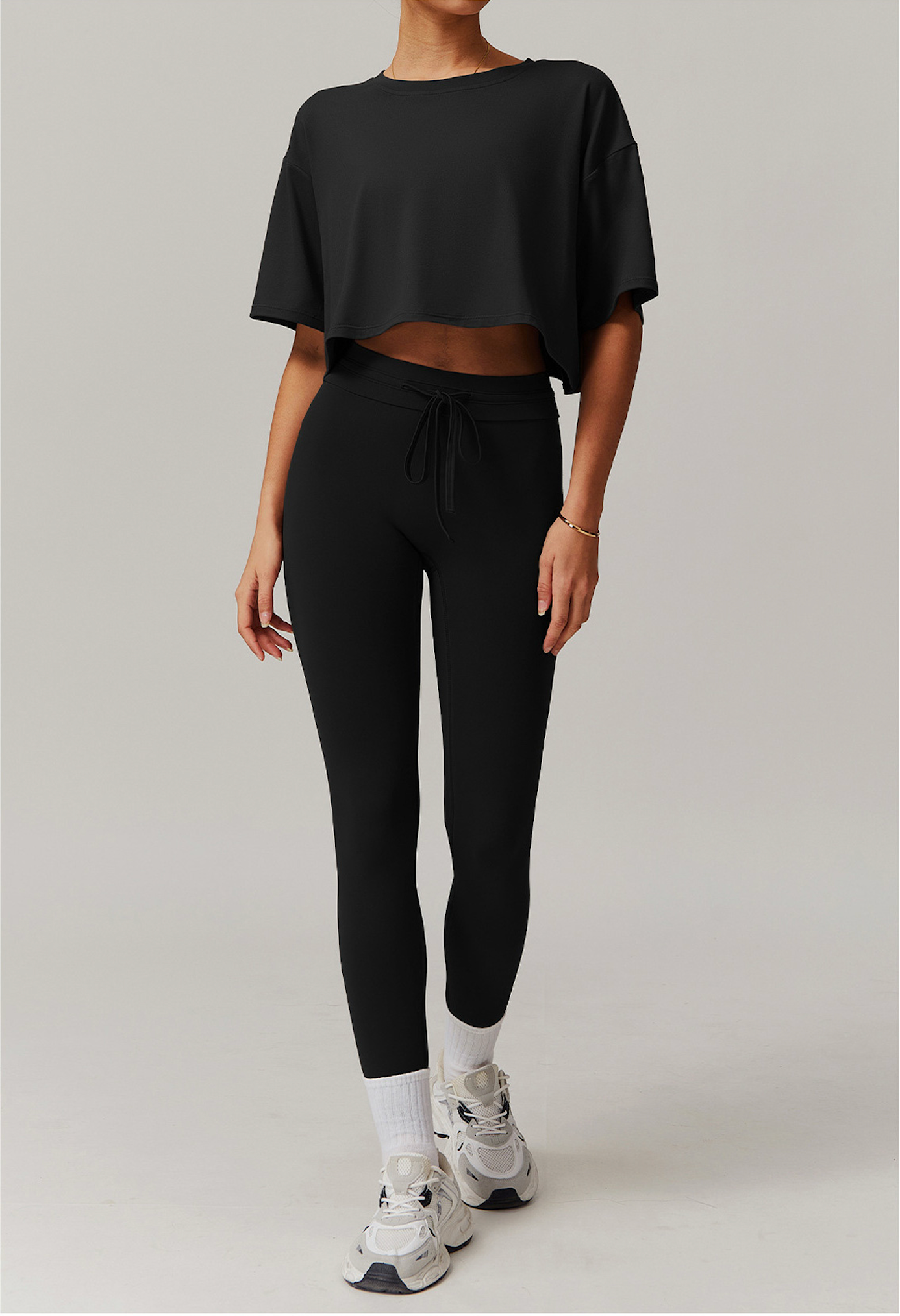 Ease Box – Cropped Boxy T-Shirt Legging Set