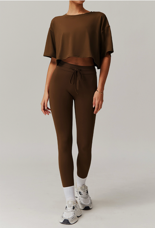 Ease Box – Cropped Boxy T-Shirt Legging Set