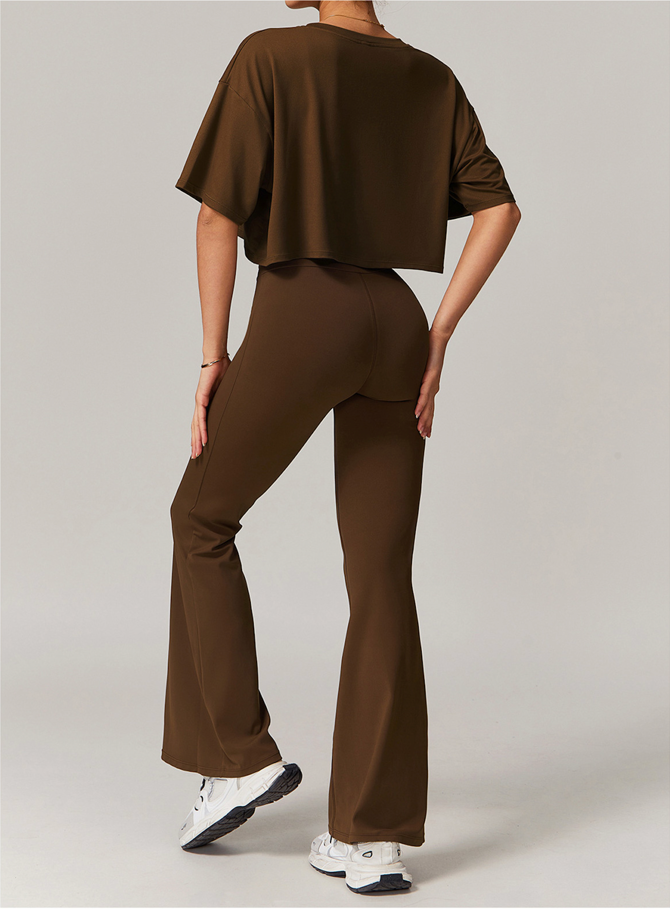 Ease Flare – Cropped Boxy T-Shirt Flare Pant Set