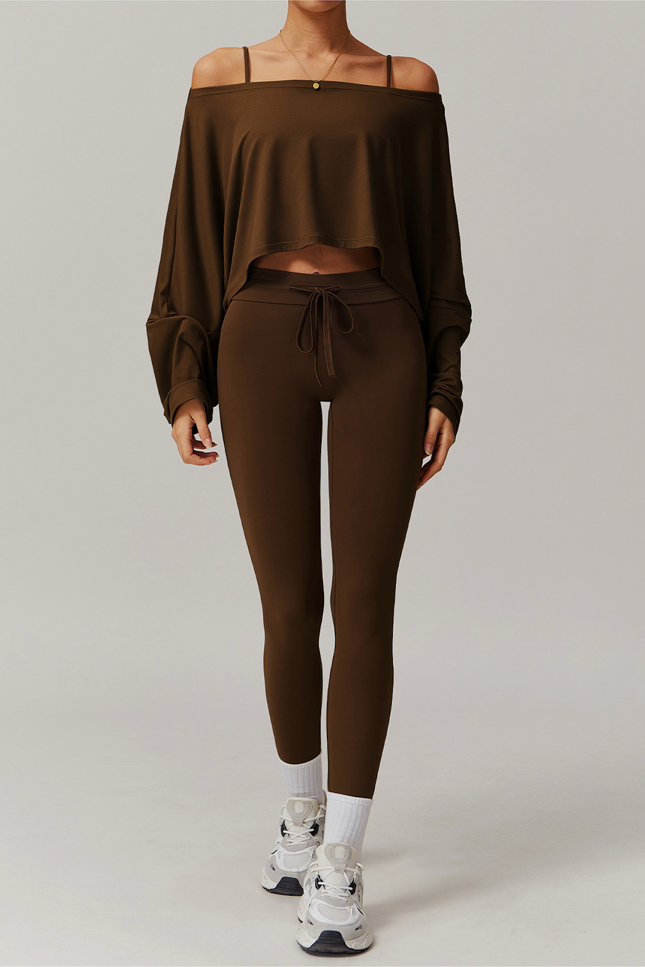 Ease Drape – Off Shoulder Tee & Legging Set