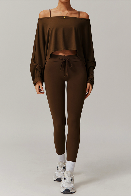 Ease Drape – Off Shoulder Tee & Legging Set