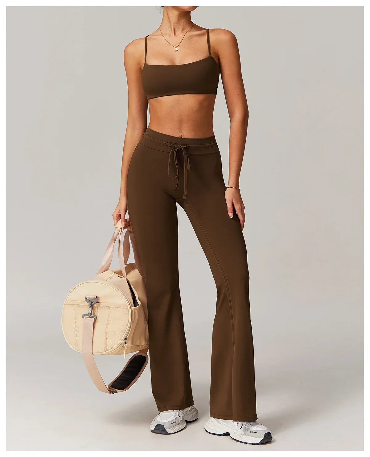 Ease Flare – Drawstring Scoop Back Flared Set