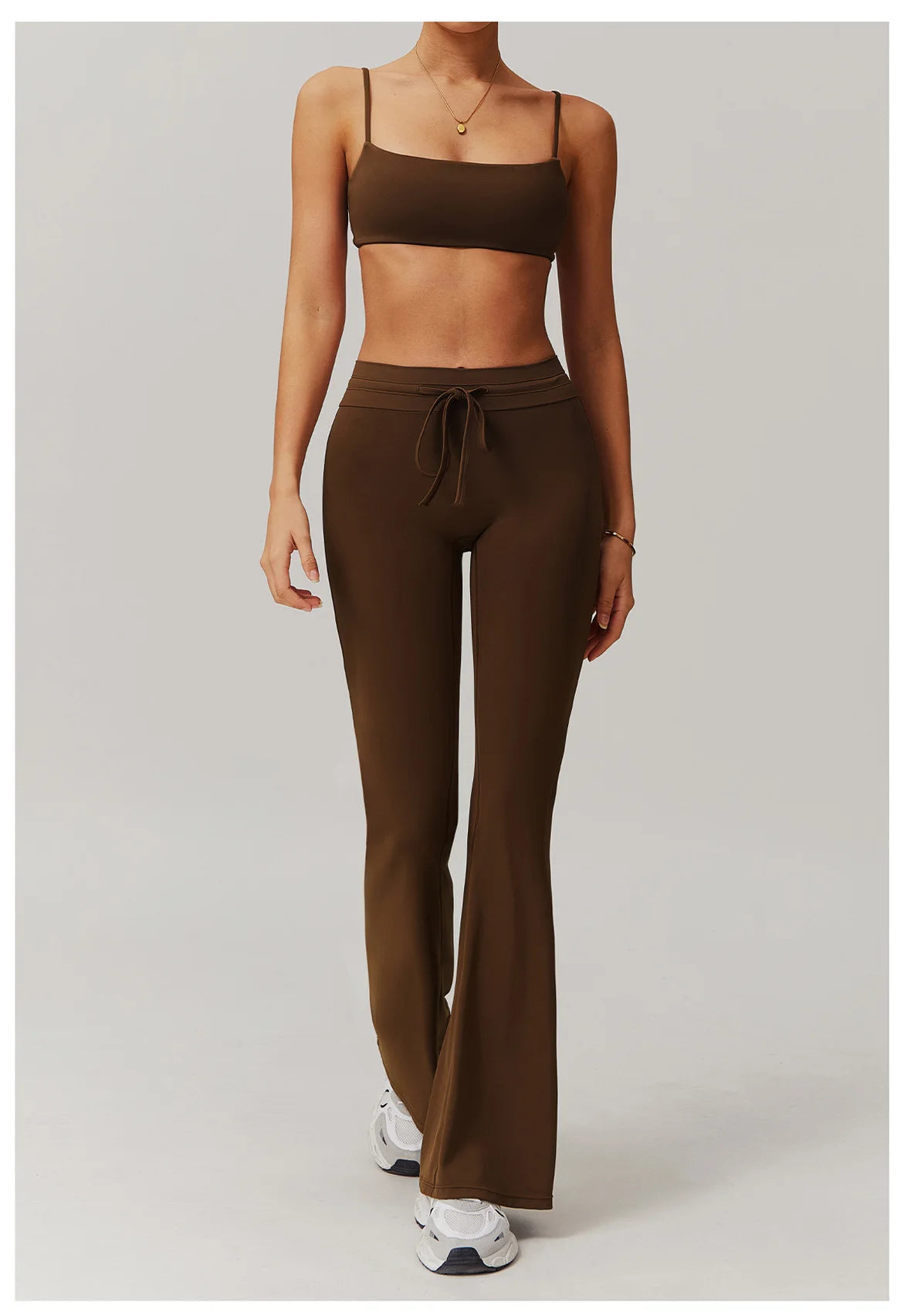 Ease Flare – Drawstring Scoop Back Flared Set