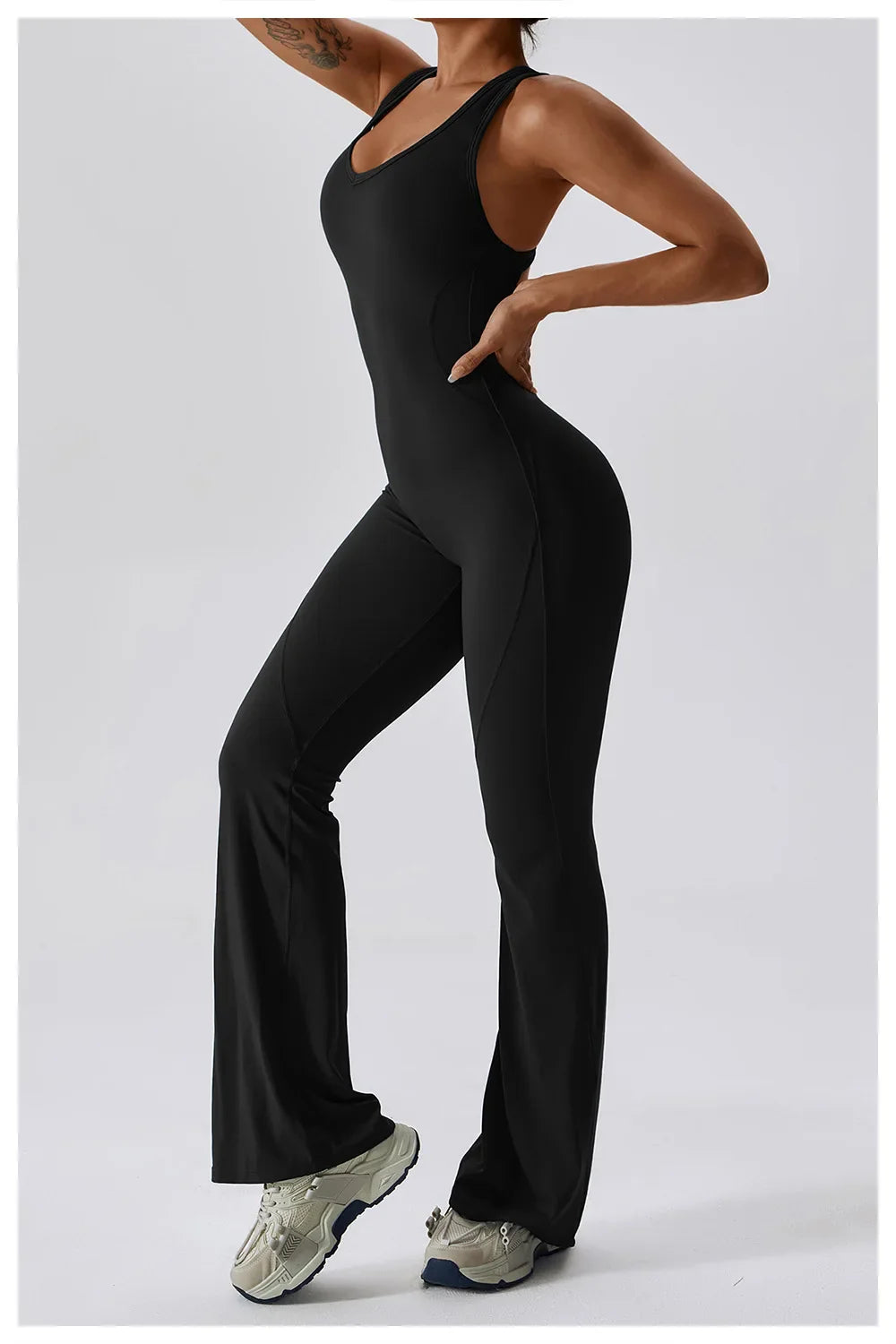 Eclipse Flow – Open Back Flare Unitard