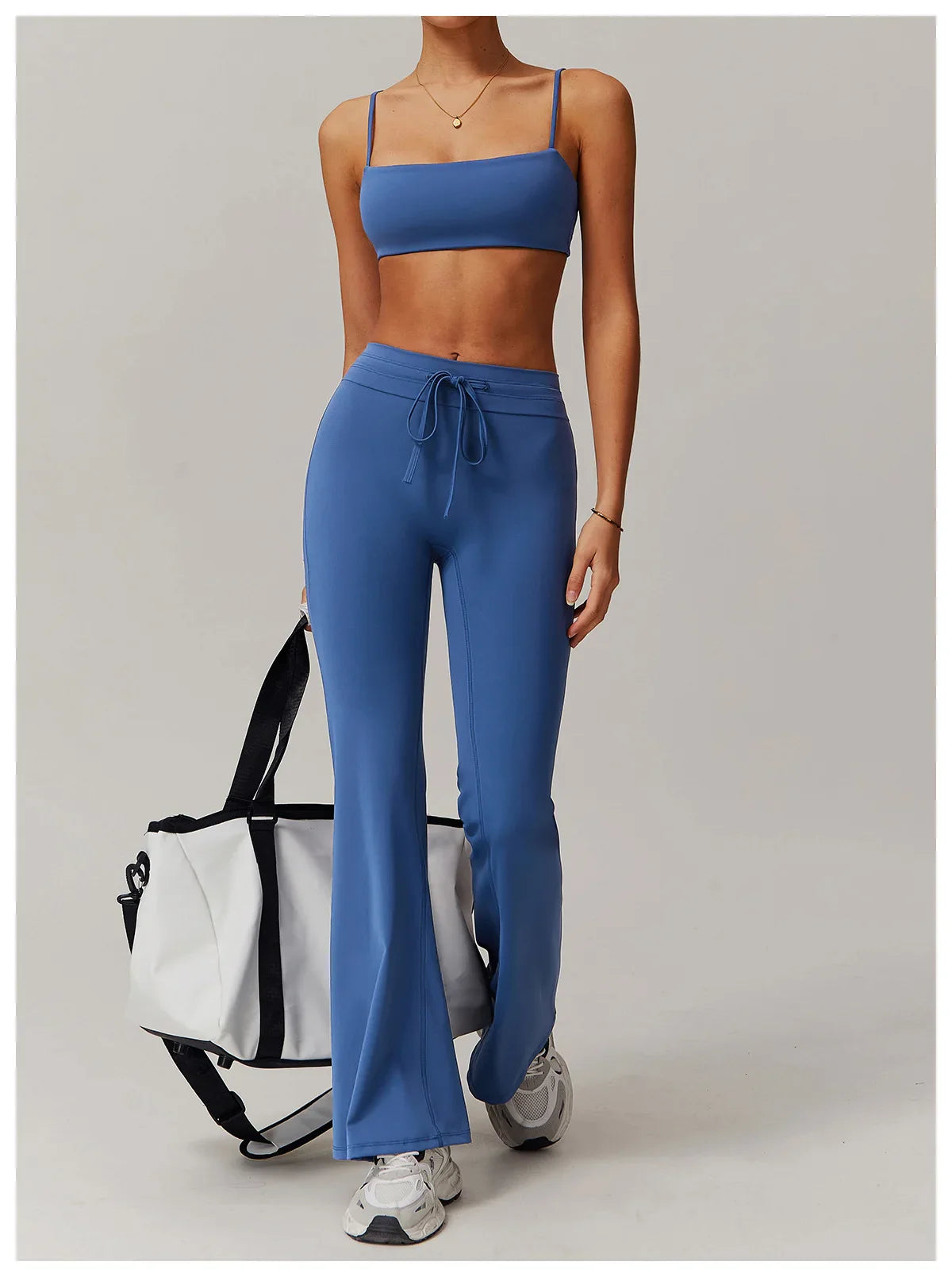 Ease Flare – Drawstring Scoop Back Flared Set