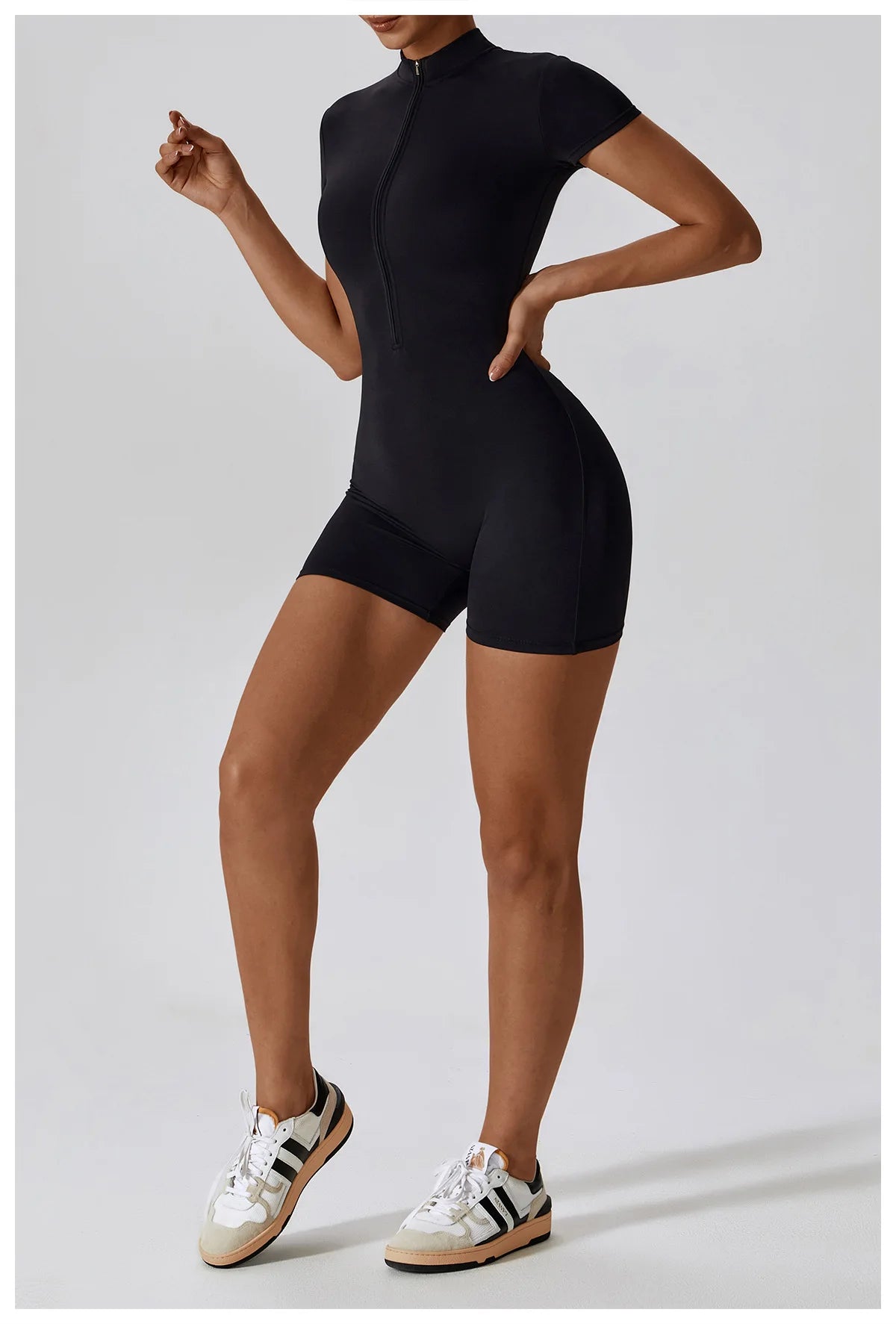 SculptZip Suit – Short Sleeve Zip-Up One Piece