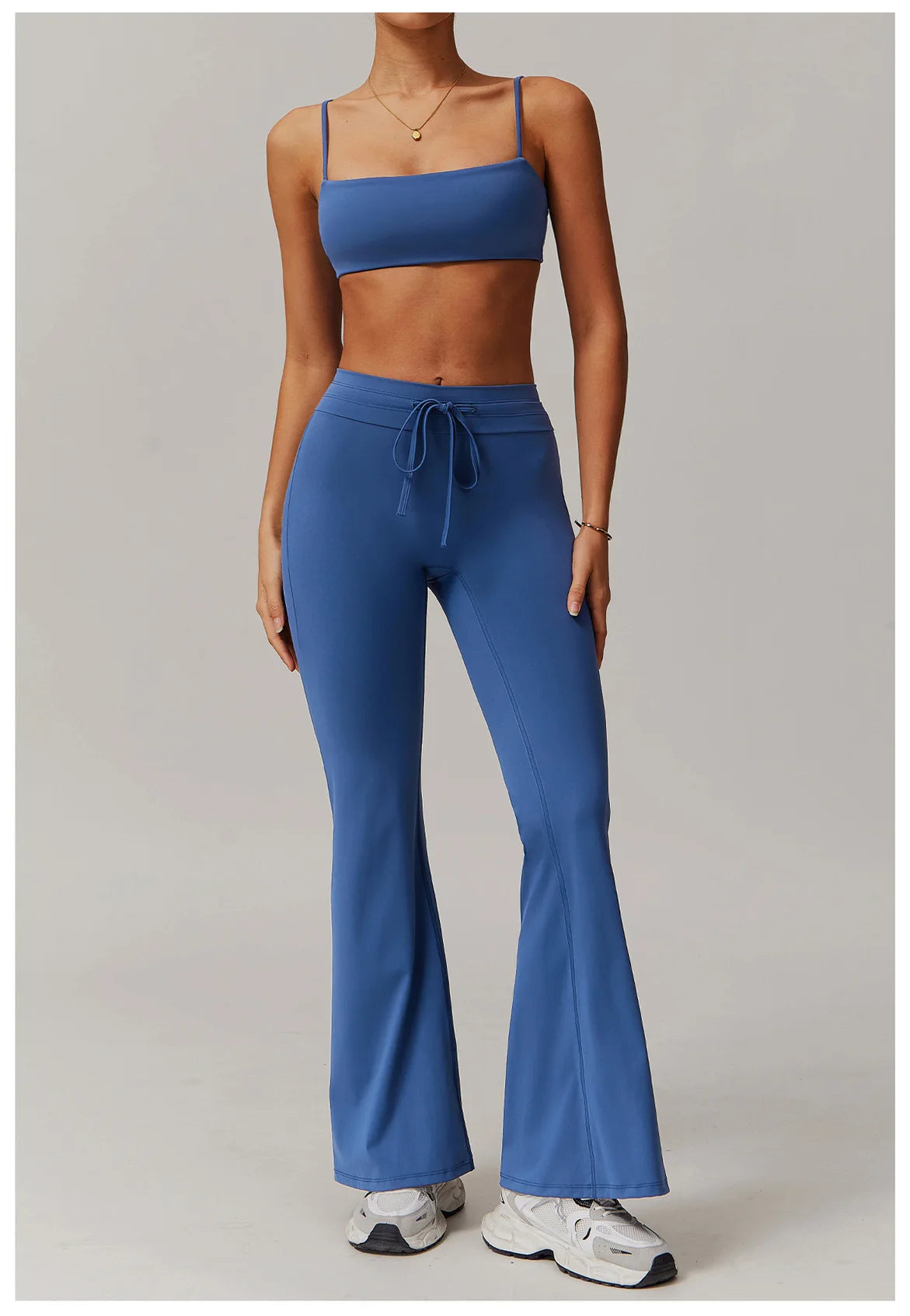 Ease Flare – Drawstring Scoop Back Flared Set