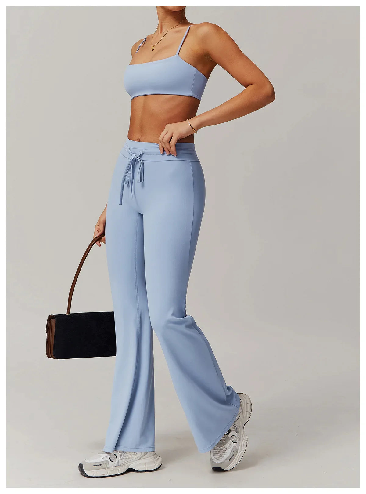 Ease Flare – Drawstring Scoop Back Flared Set