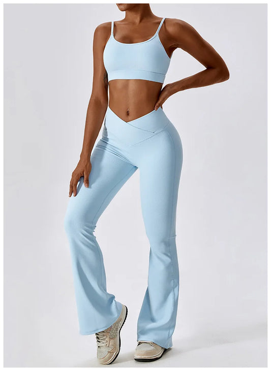 Nova Lace Flare – Strappy Back Flared Set