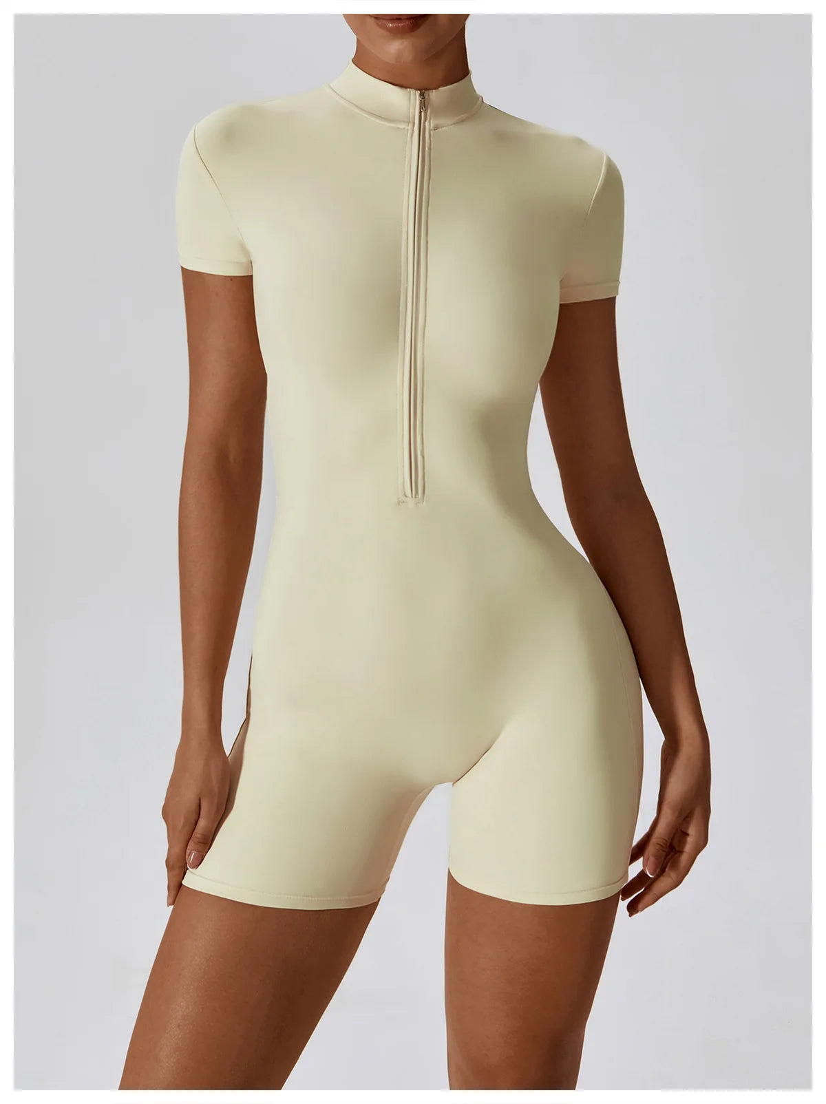 SculptZip Suit – Short Sleeve Zip-Up One Piece