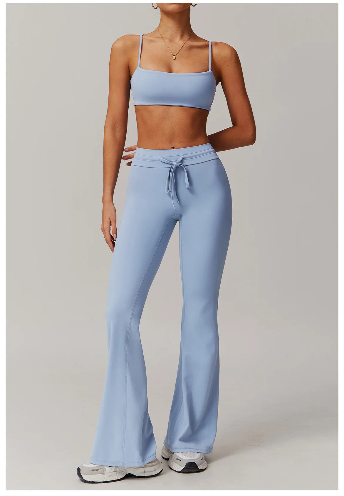 Ease Flare – Drawstring Scoop Back Flared Set