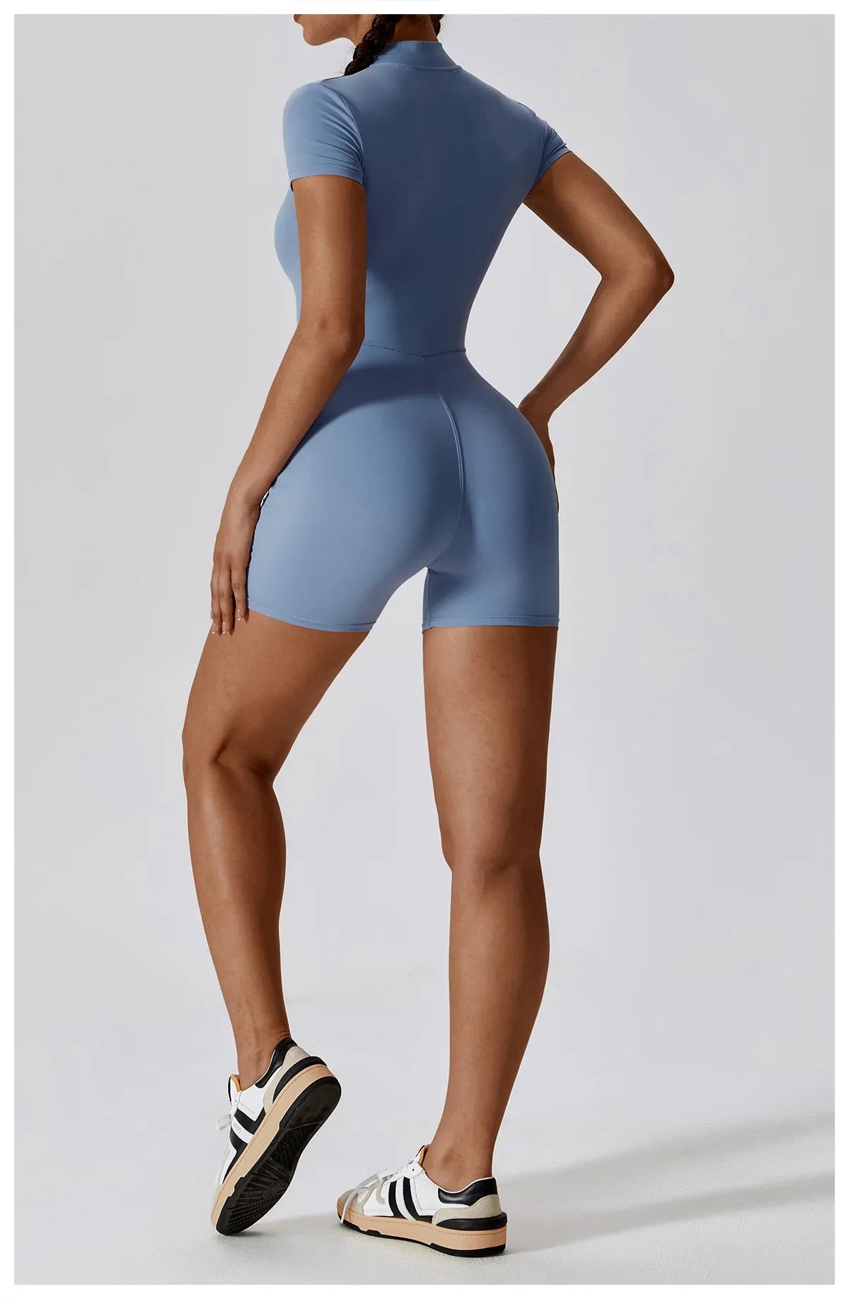 SculptZip Suit – Short Sleeve Zip-Up One Piece