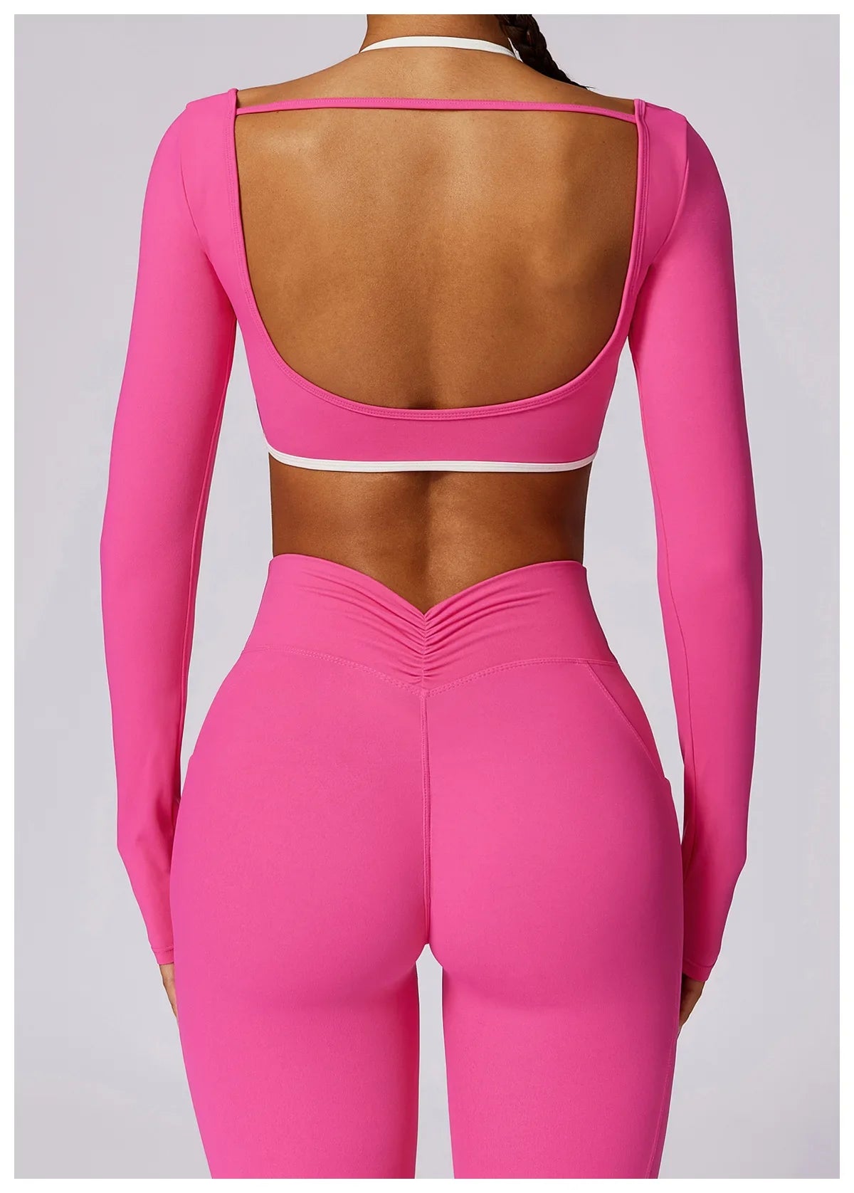 Elevé Back – Contrast Open Back Long Sleeve