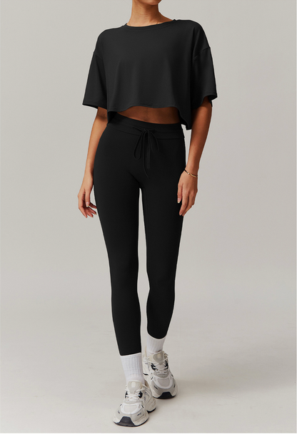 Ease Box – Cropped Boxy T-Shirt Legging Set