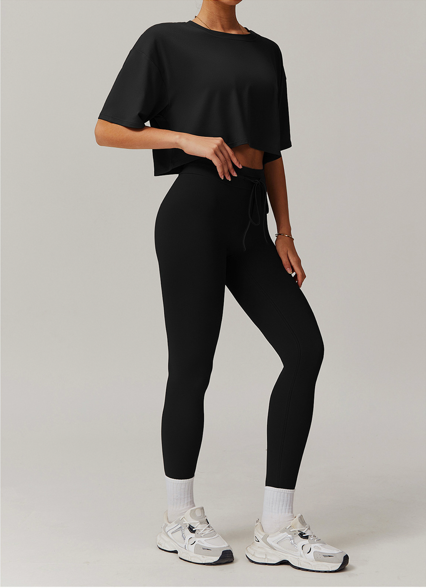 Ease Box – Cropped Boxy T-Shirt Legging Set