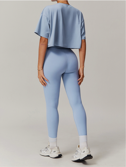 Ease Box – Cropped Boxy T-Shirt Legging Set