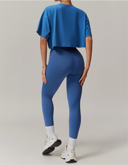 Ease Box – Cropped Boxy T-Shirt Legging Set