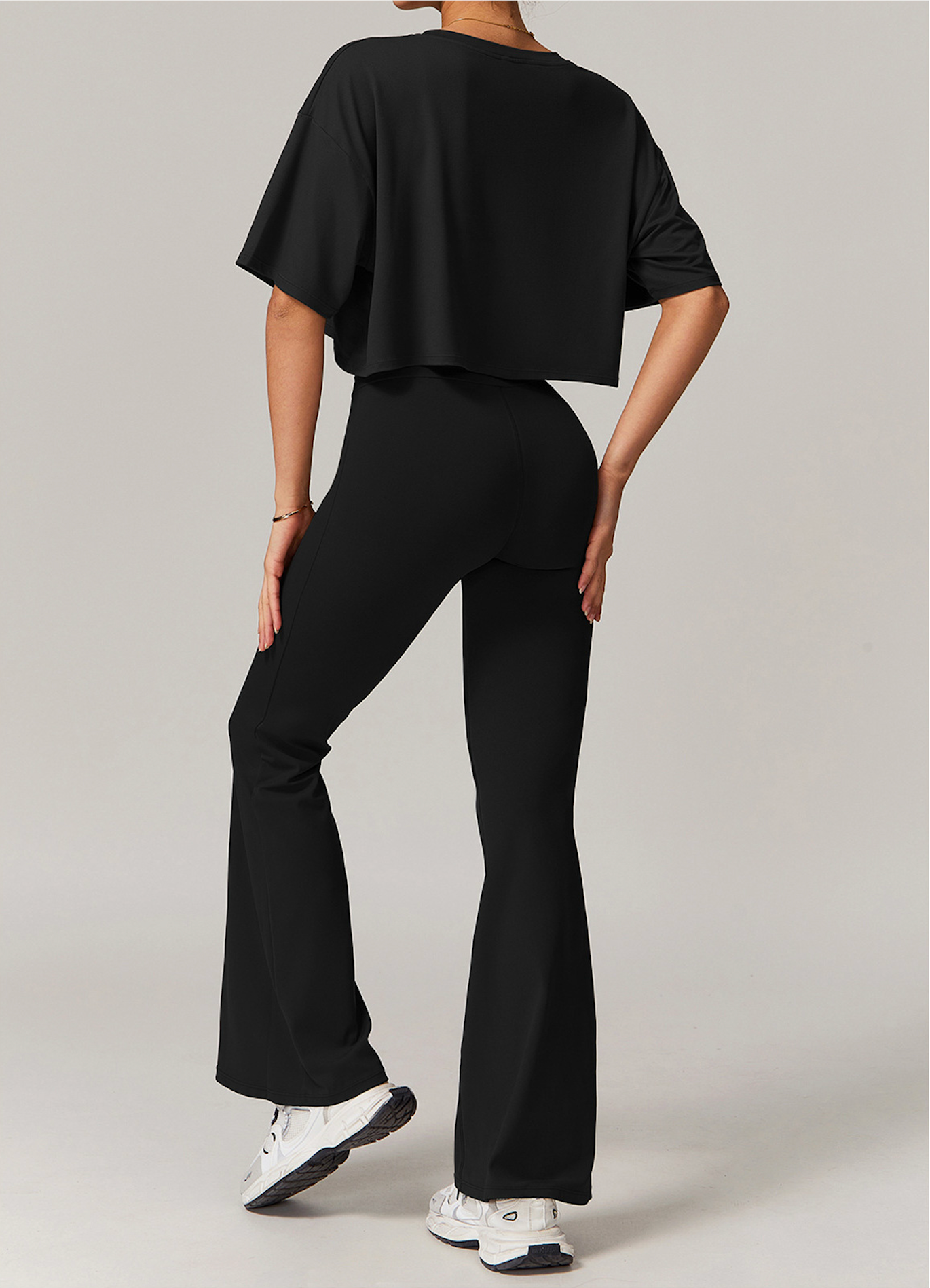 Ease Flare – Cropped Boxy T-Shirt Flare Pant Set