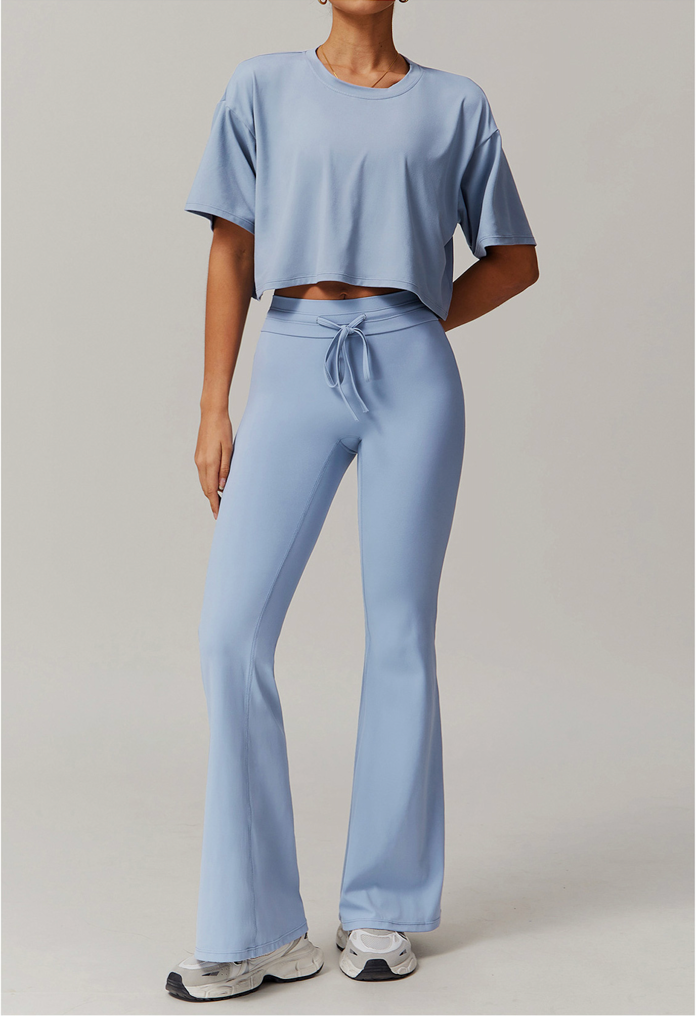 Ease Flare – Cropped Boxy T-Shirt Flare Pant Set