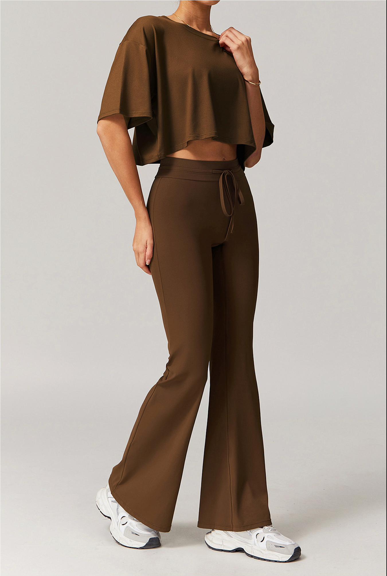 Ease Flare – Cropped Boxy T-Shirt Flare Pant Set