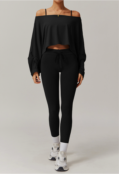 Ease Drape – Off Shoulder Tee & Legging Set