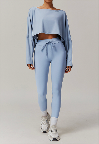 Ease Drape – Off Shoulder Tee & Legging Set