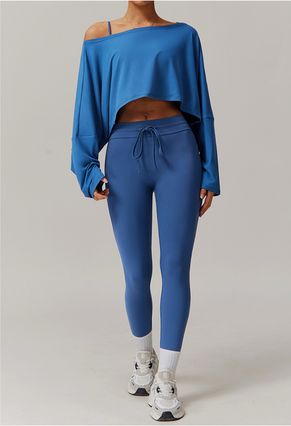 Ease Drape – Off Shoulder Tee & Legging Set