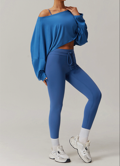 Ease Drape – Off Shoulder Tee & Legging Set