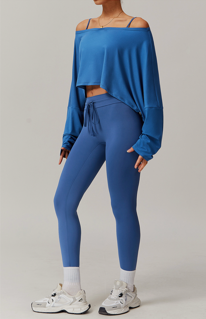 Ease Drape – Off Shoulder Tee & Legging Set
