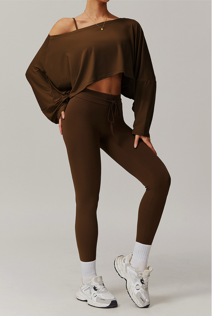 Ease Drape – Off Shoulder Tee & Legging Set