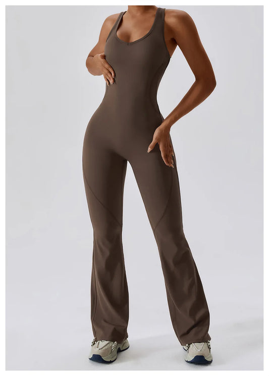 Eclipse Flow – Open Back Flare Unitard