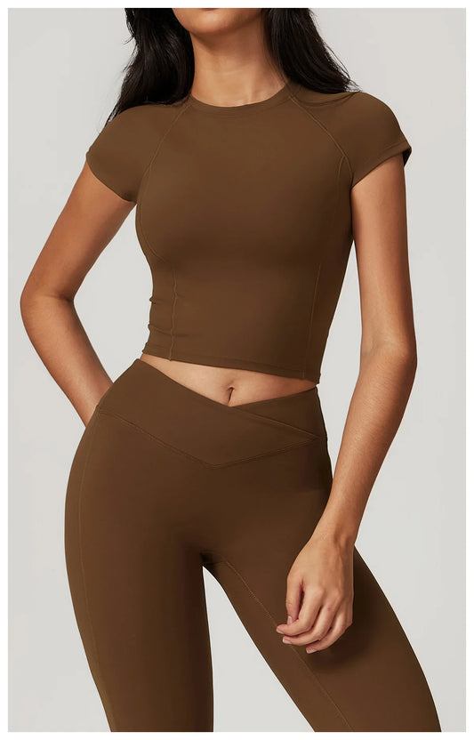 Lunair-Sculpted Tee Vivid Cacao