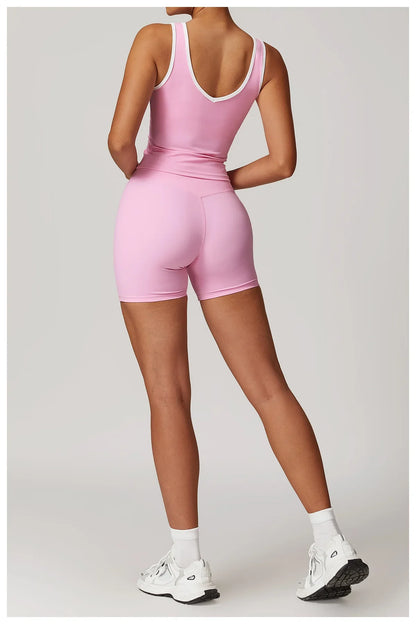 Vibe Tank – Contrast Trim Active Short Set