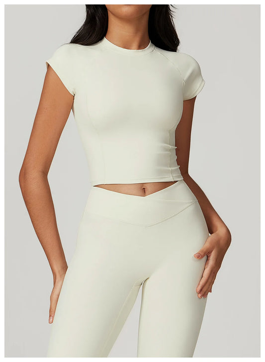 Lunair-Sculpted Tee Lunar Vanilla