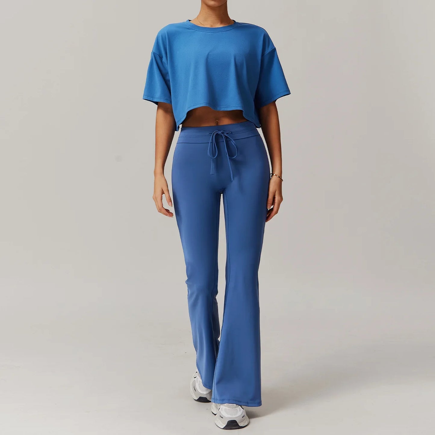 Ease Flare – Cropped Boxy T-Shirt Flare Pant Set