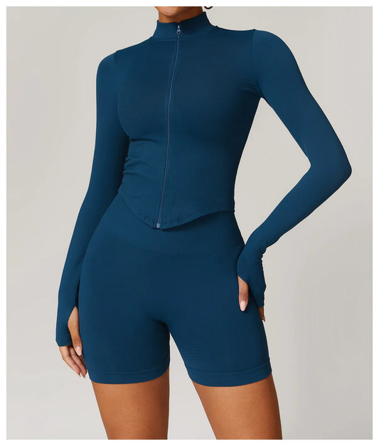 Sculpt-Fit Jacket Aqua Intense