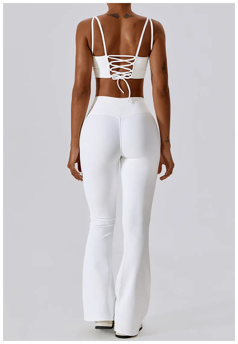 Nova Lace Flare – Strappy Back Flared Set