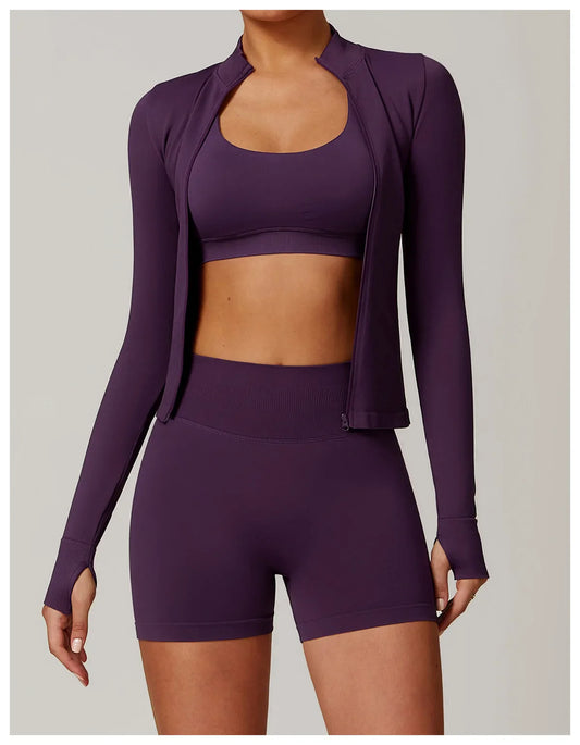 Muse-Long Sleeve Jacket Plum Serenity