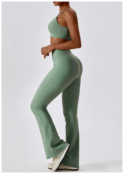 Nova Lace Flare – Strappy Back Flared Set