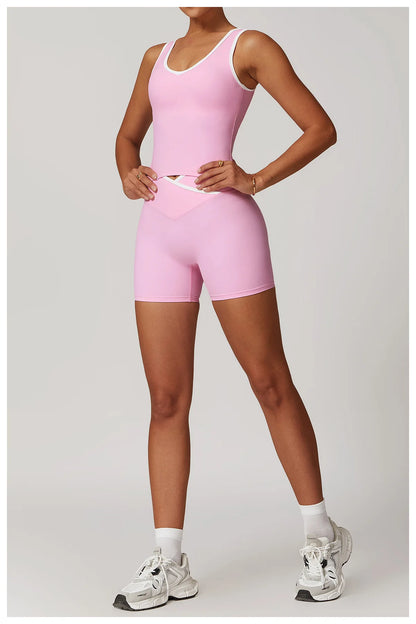 Vibe Tank – Contrast Trim Active Short Set