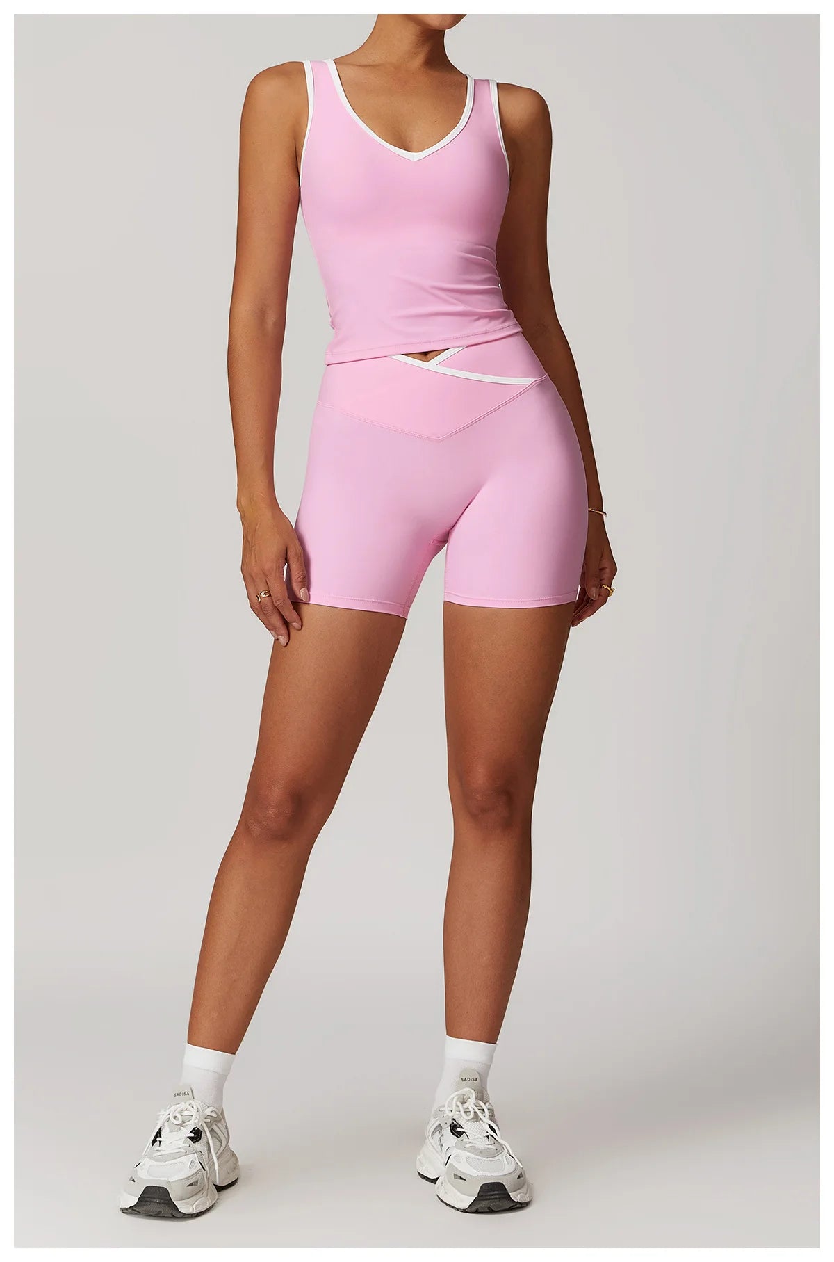 Vibe Tank – Contrast Trim Active Short Set