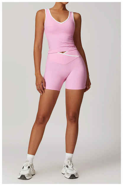 Vibe Tank – Contrast Trim Active Short Set