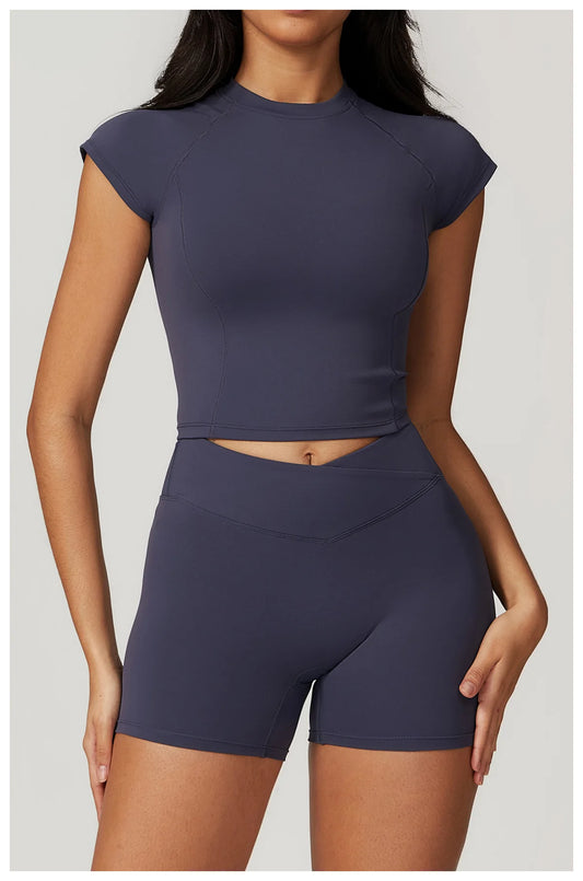 Lunair-Sculpted Tee Intuitive Indigo