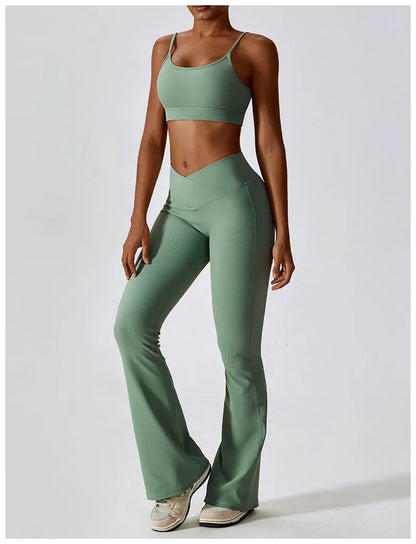 Nova Lace Flare – Strappy Back Flared Set